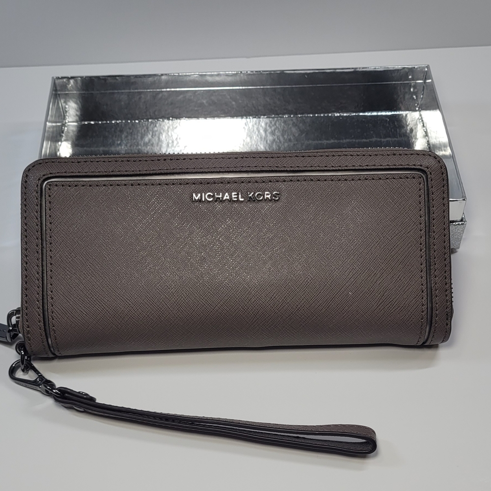 Michael Kors Gray Wristlet Wallet